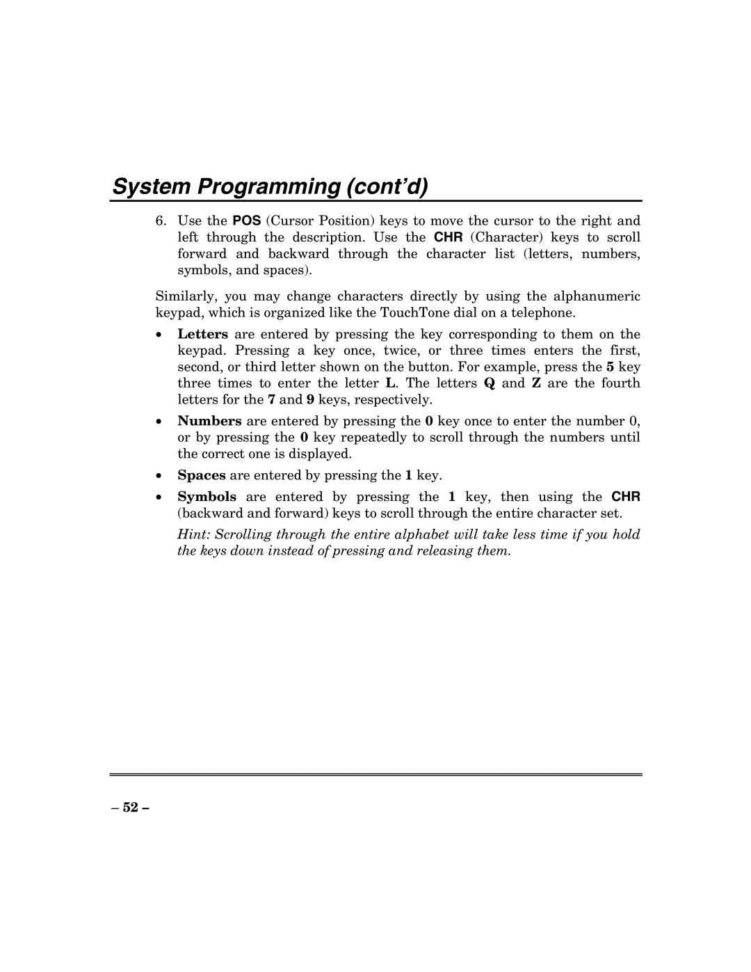 ADT Security Services 200 Plus manual System Programming cont’d 