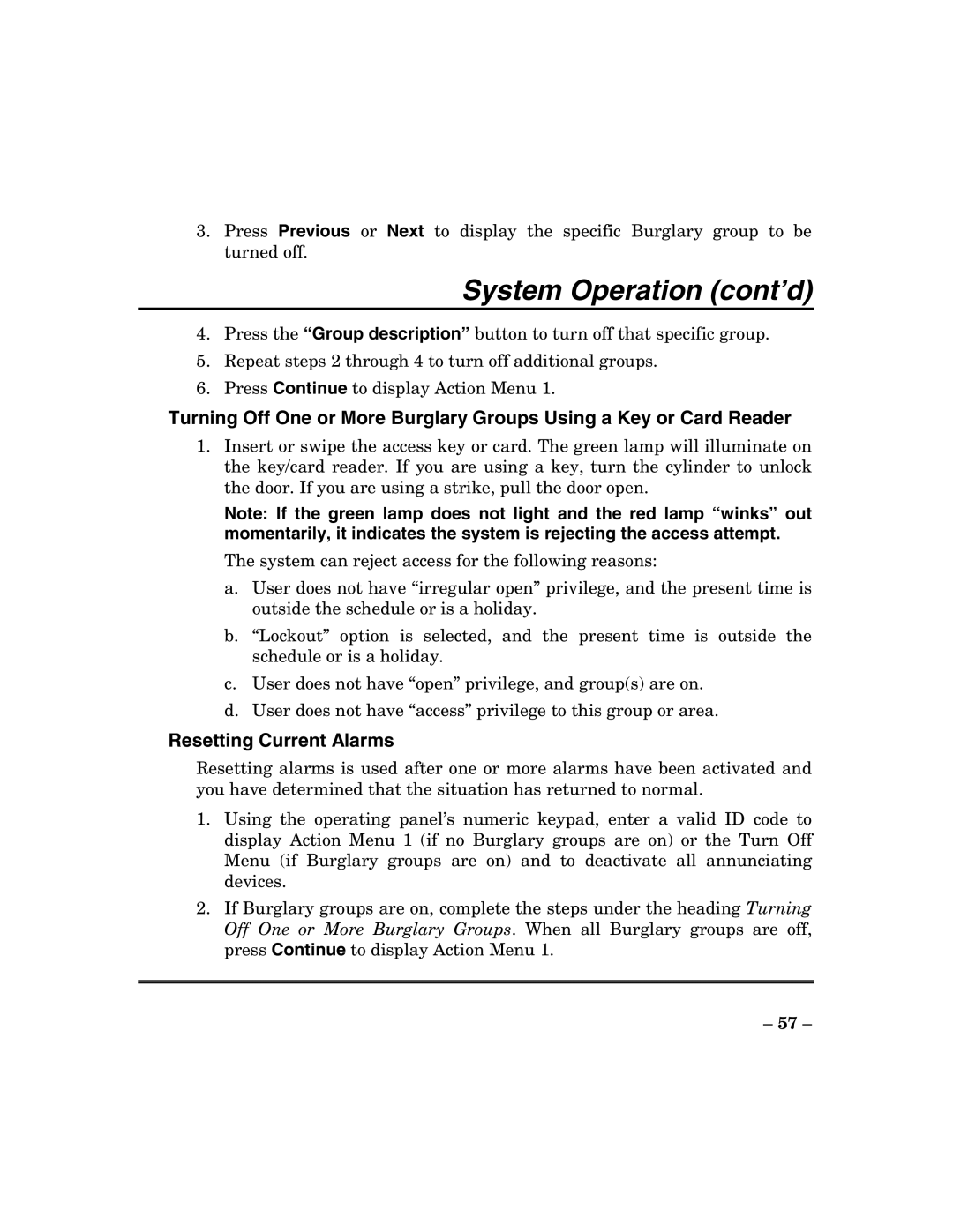 ADT Security Services 200 Plus manual Resetting Current Alarms 