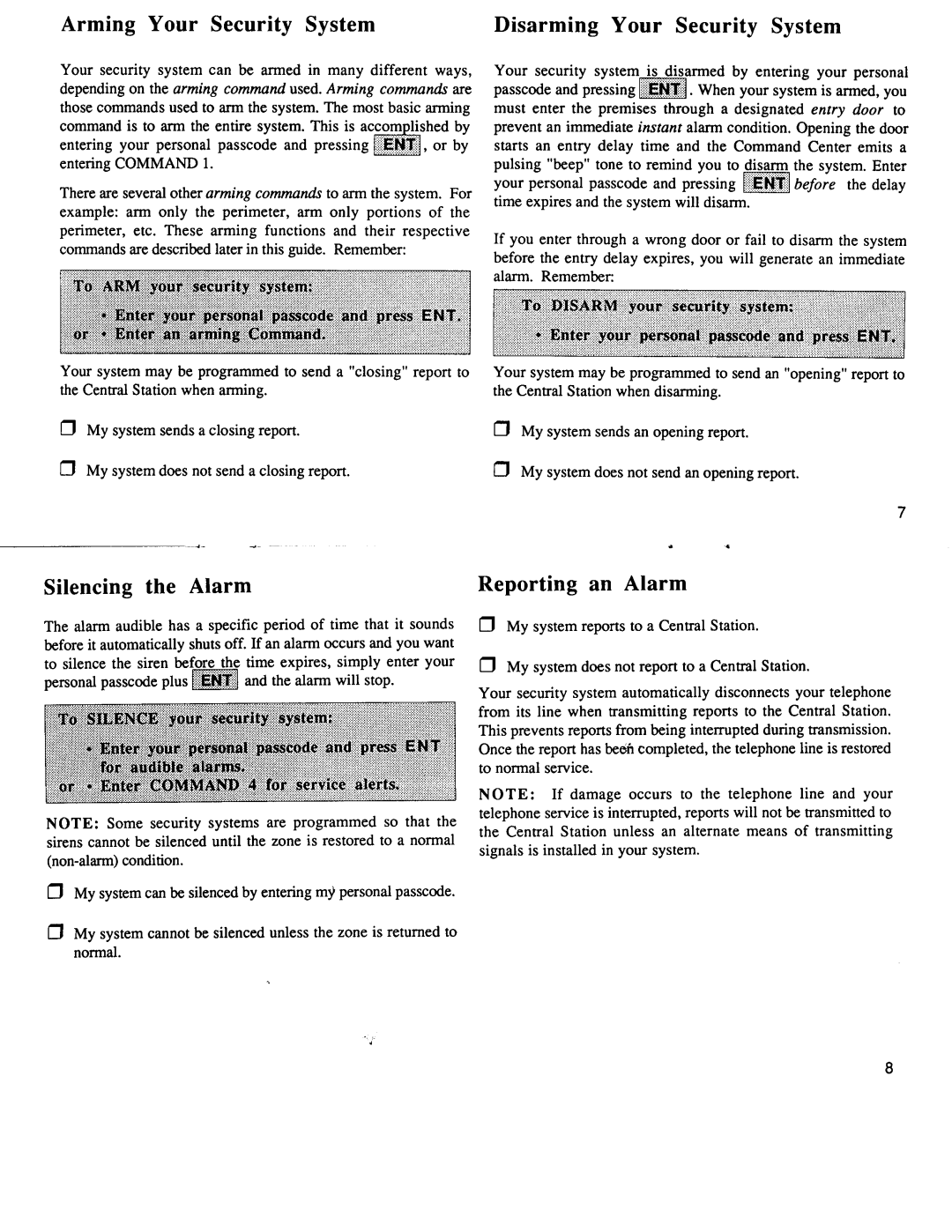 ADT Security Services 6112, 4112 manual 