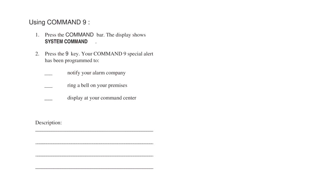 ADT Security Services 8112 manual Using Command 