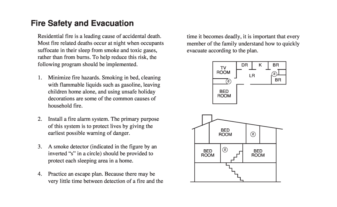 ADT Security Services 8112 manual Fire Safety and Evacuation 