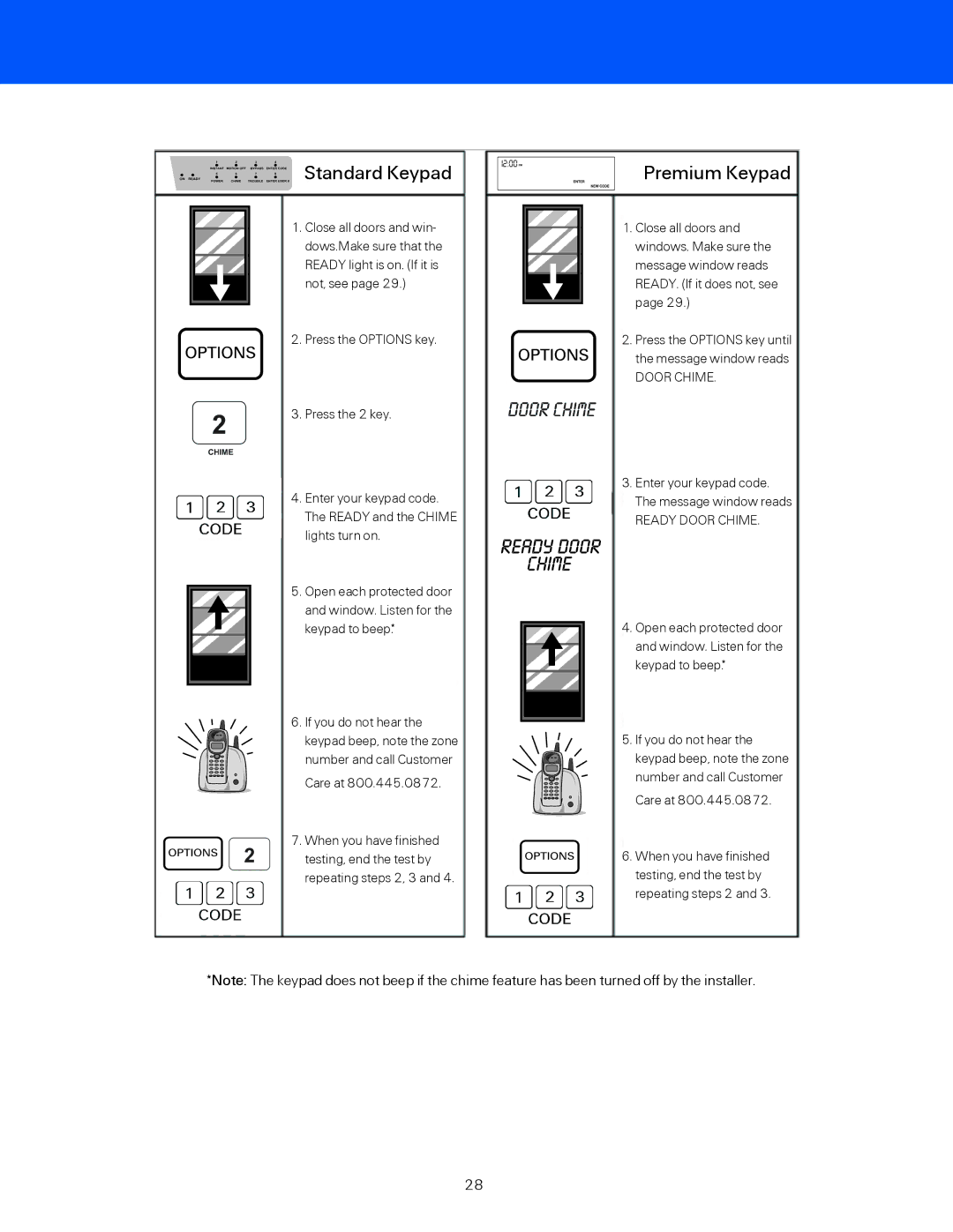 ADT Security Services BHS-3000C user manual Door Chime 