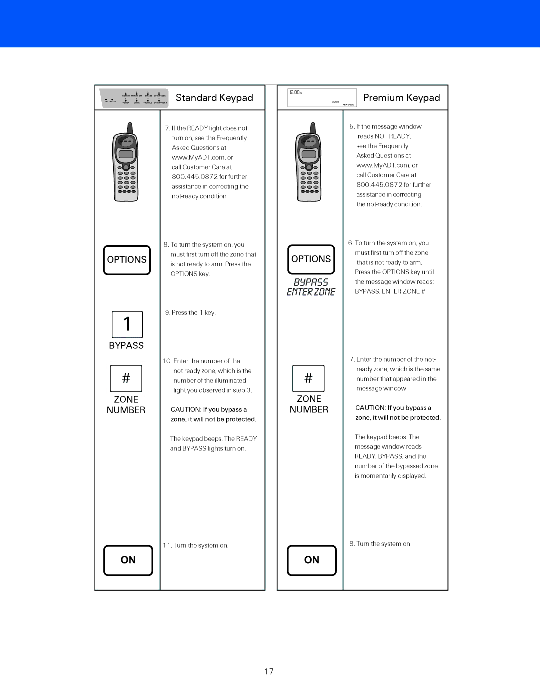 ADT Security Services BHS-4000A user manual Bypass 