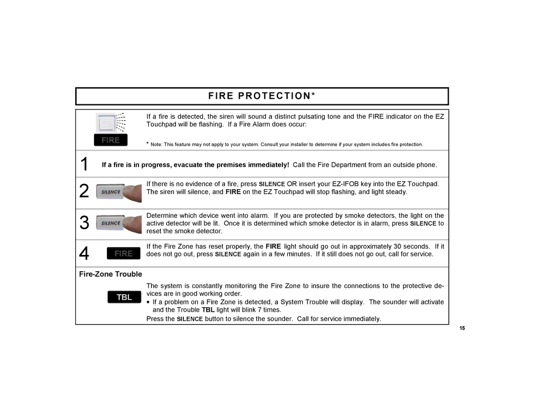 ADT Security Services EZ manual Fire Protection 