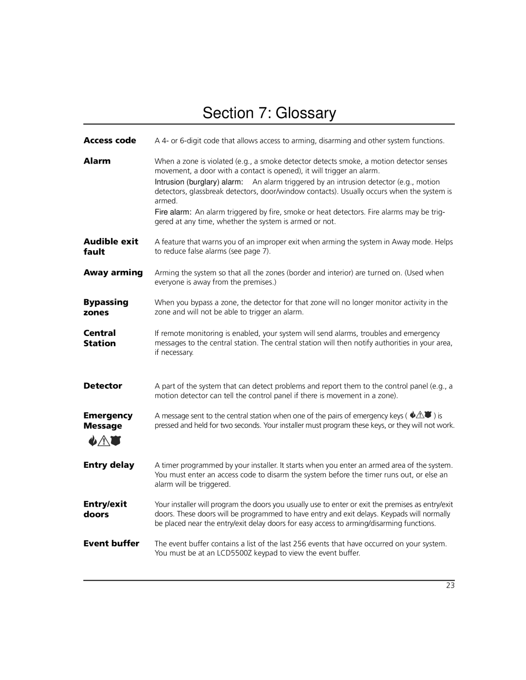 ADT Security Services Power 864 manual Glossary 