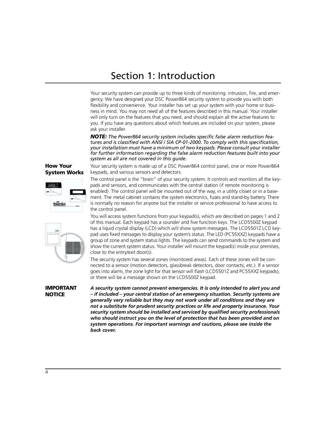 ADT Security Services Power 864 manual Introduction, How Your System Works 