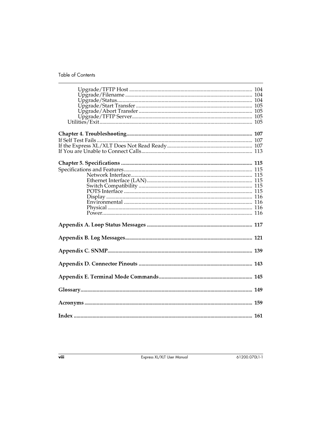 ADTRAN 1200070L1, 1200070L2 user manual 107, 115, 117, 121, 139, 143, 145, 149, 159, 161 