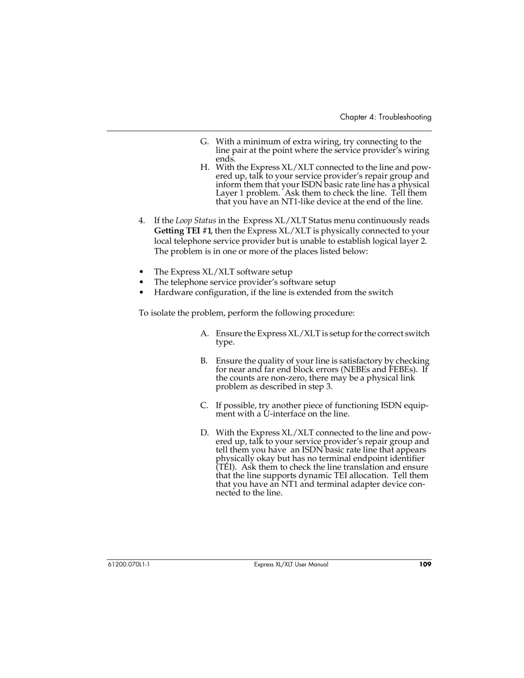 ADTRAN 1200070L2, 1200070L1 user manual 109 