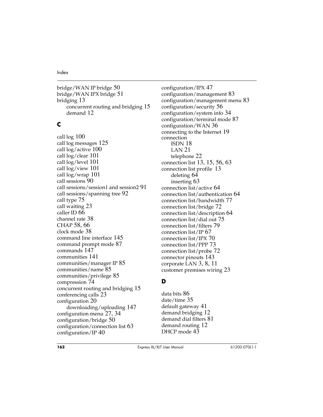 ADTRAN 1200070L1, 1200070L2 user manual Index 