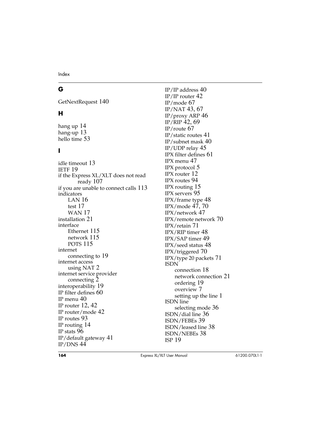 ADTRAN 1200070L1, 1200070L2 user manual 164 