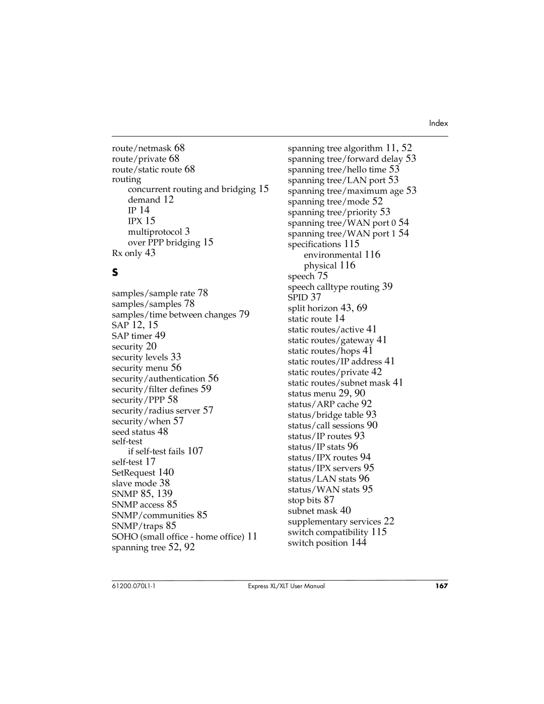 ADTRAN 1200070L2, 1200070L1 user manual 167 