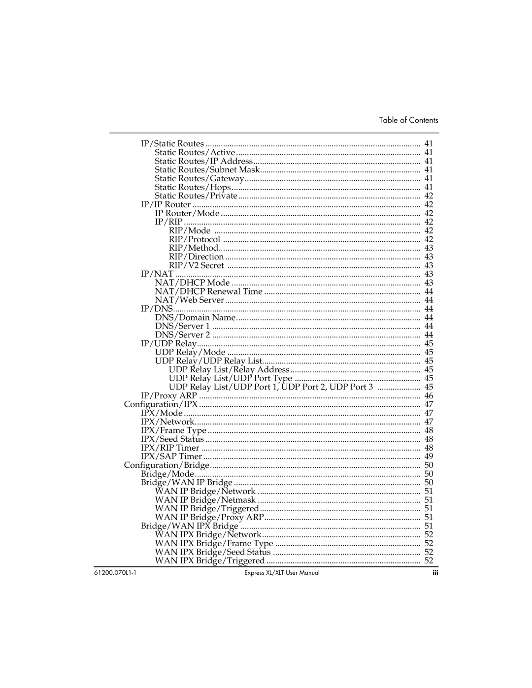 ADTRAN 1200070L2, 1200070L1 user manual Ip/Rip 