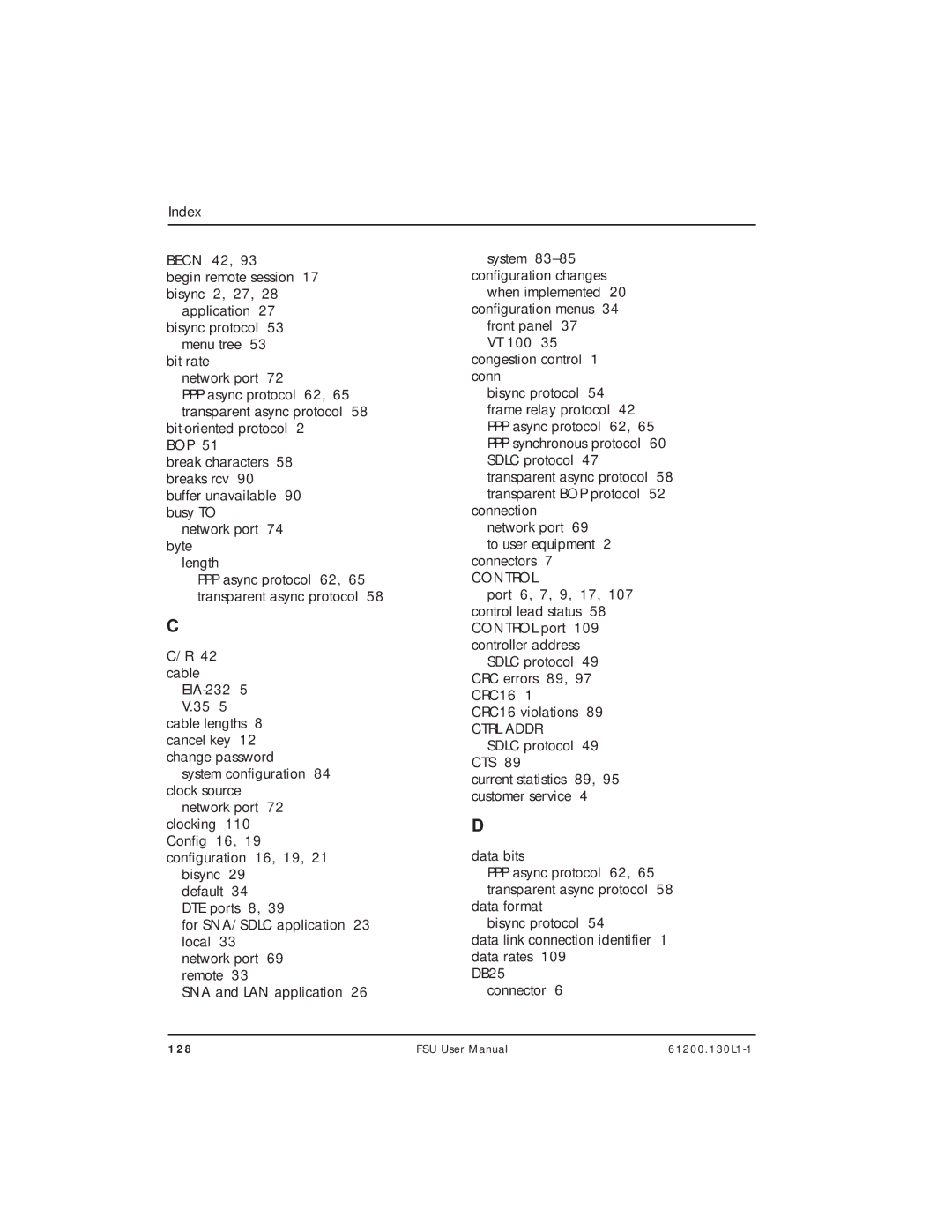 ADTRAN 1200130L1, 1200130L2 user manual Control 