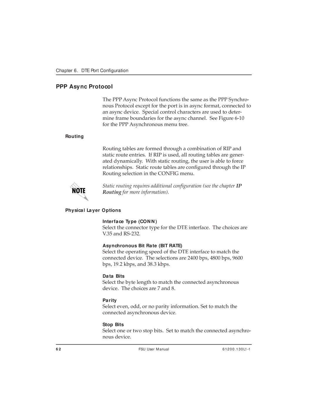 ADTRAN 1200130L1, 1200130L2 user manual PPP Async Protocol 