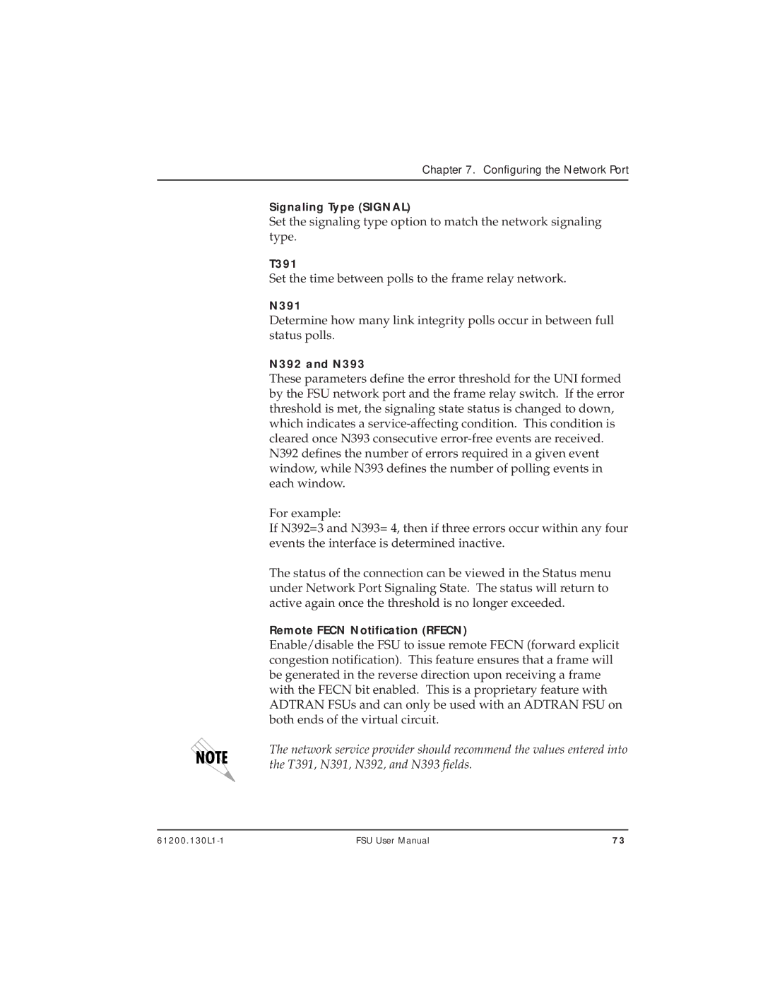 ADTRAN 1200130L2, 1200130L1 user manual Set the time between polls to the frame relay network 