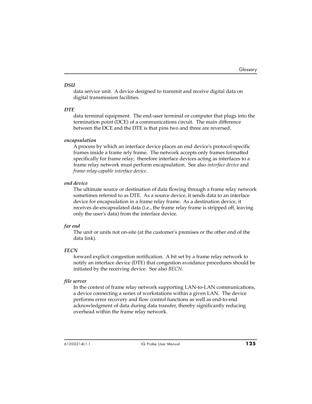 ADTRAN 1204006L1, 1200214L1, 1204002L1 user manual Dsu, 125 