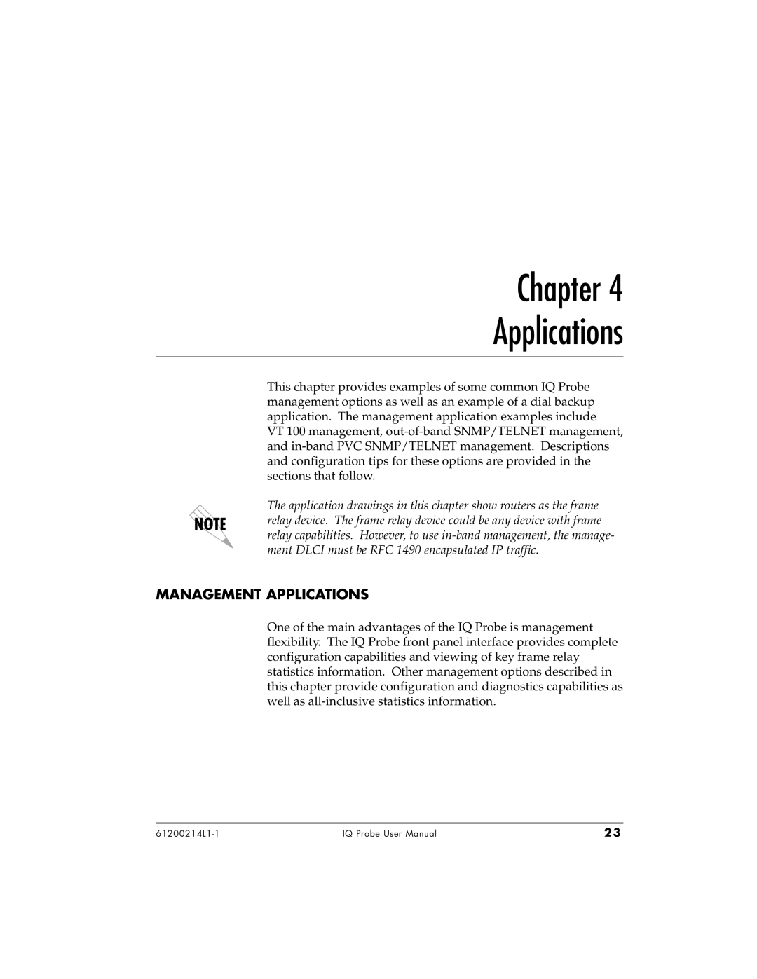 ADTRAN 1204002L1, 1200214L1, 1204006L1 user manual Chapter Applications, Management Applications 