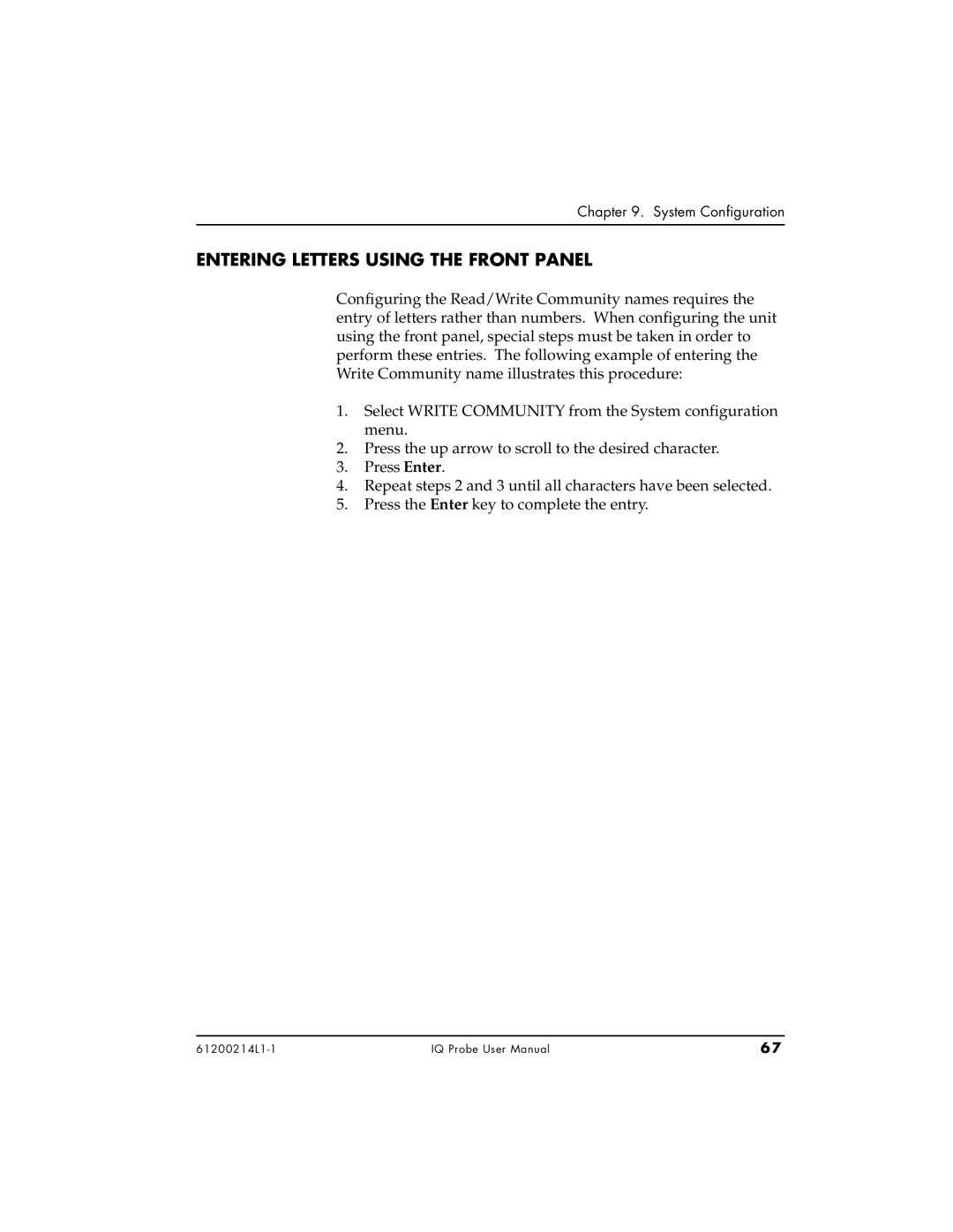 ADTRAN 1204002L1, 1200214L1, 1204006L1 user manual Entering Letters Using the Front Panel 