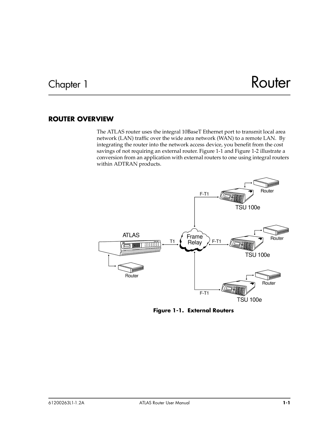 ADTRAN 1200263L1-1.2A user manual Router Overview, External Routers 