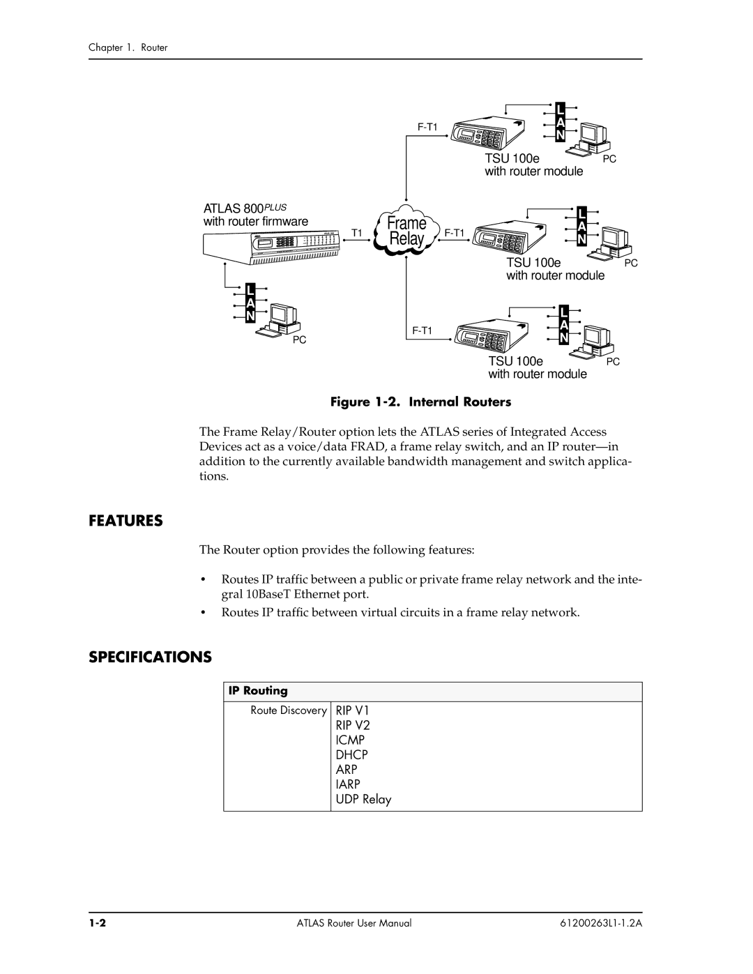 ADTRAN 1200263L1-1.2A user manual Features, Specifications 