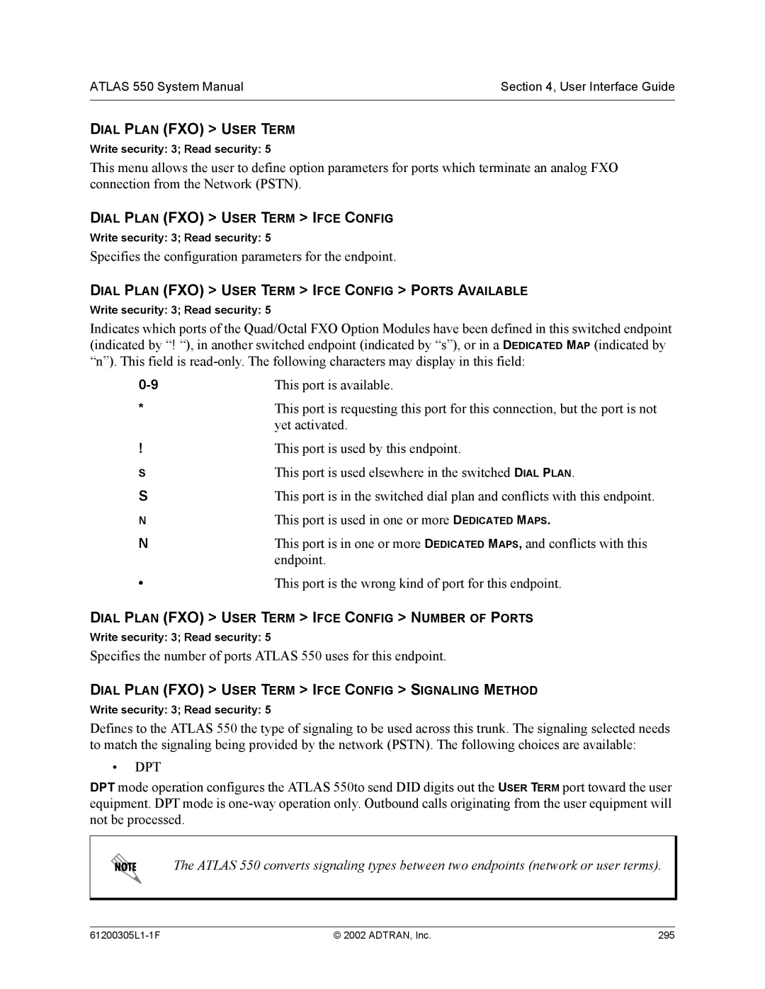 ADTRAN 1200305L1 system manual Dpt 