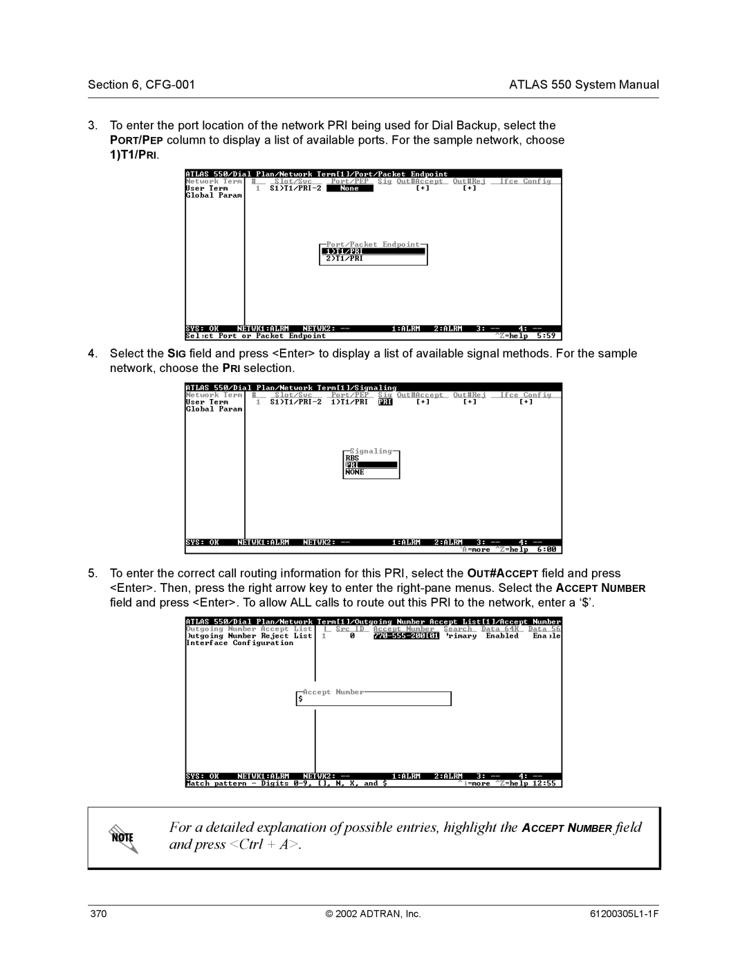 ADTRAN 1200305L1 system manual ADTRAN, Inc 