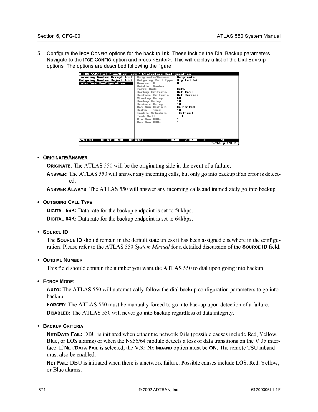 ADTRAN 1200305L1 system manual Originate/Answer 