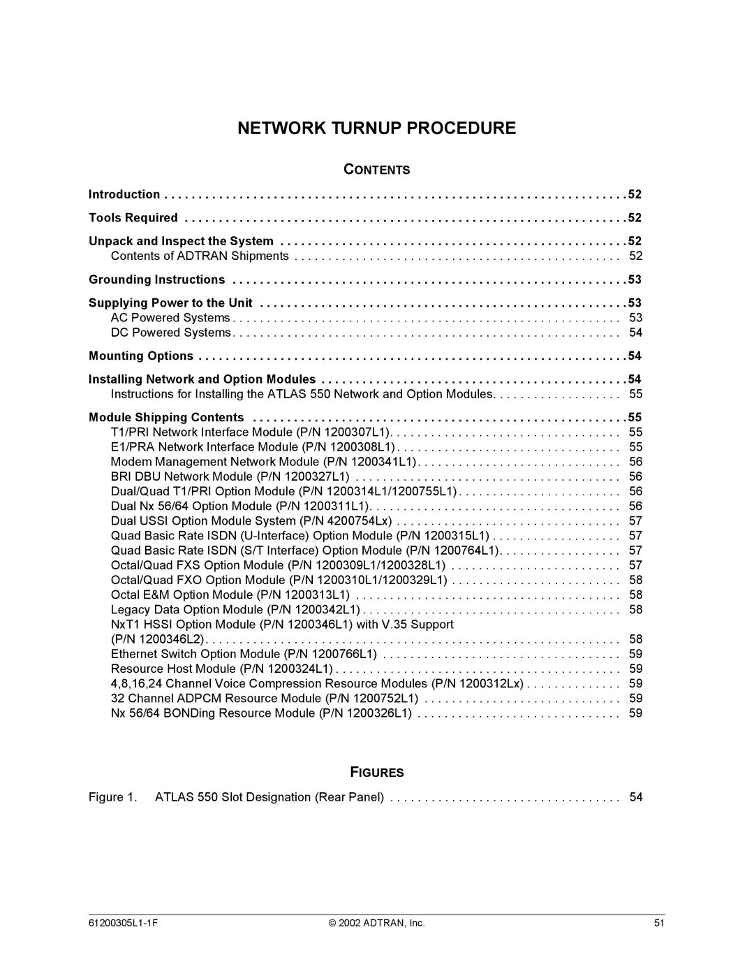 ADTRAN 1200305L1 Network Turnup Procedure, Unpack and Inspect the System, Grounding Instructions, Mounting Options 