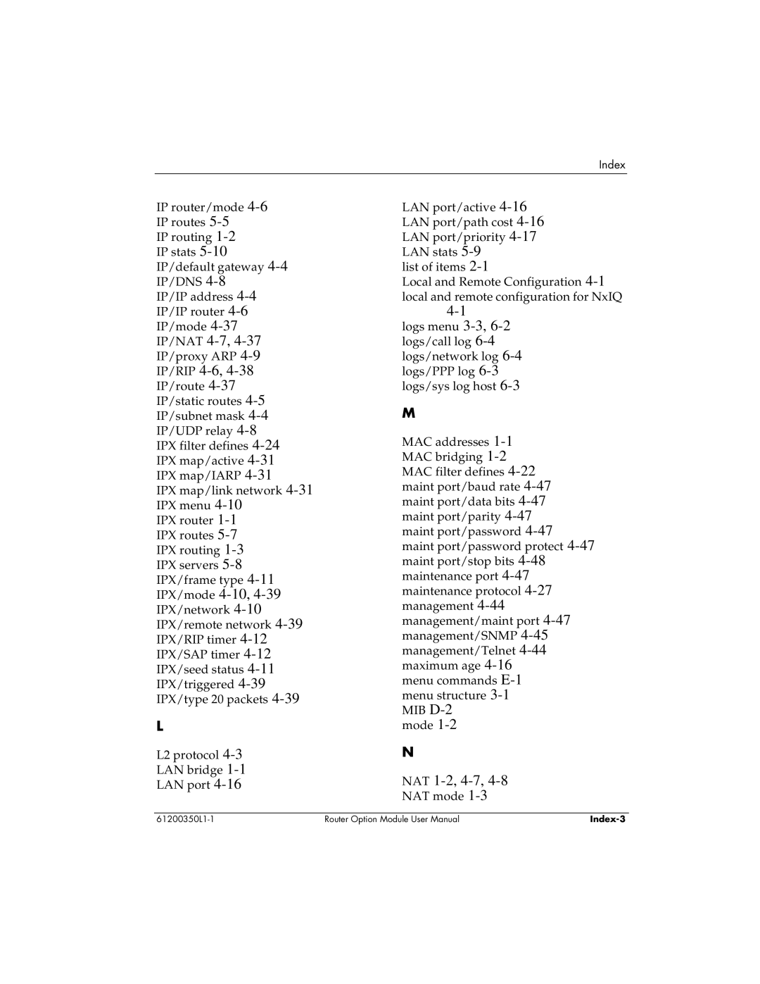 ADTRAN 1200350L1 user manual IP/NAT 4-7 