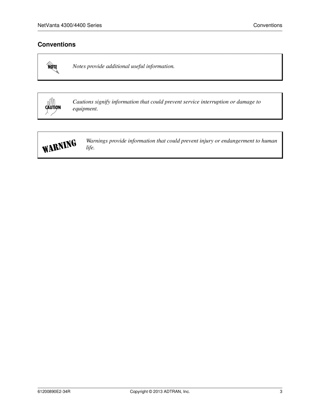 ADTRAN 1202890E1 manual Conventions 