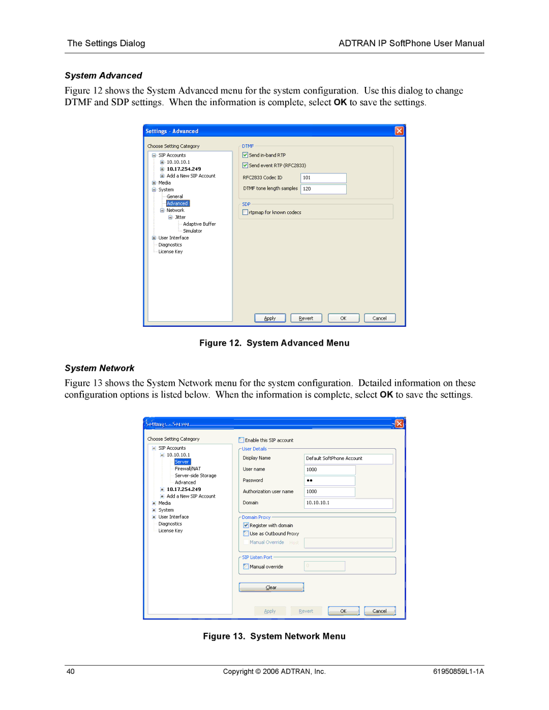 ADTRAN 1950859L1 user manual System Advanced 