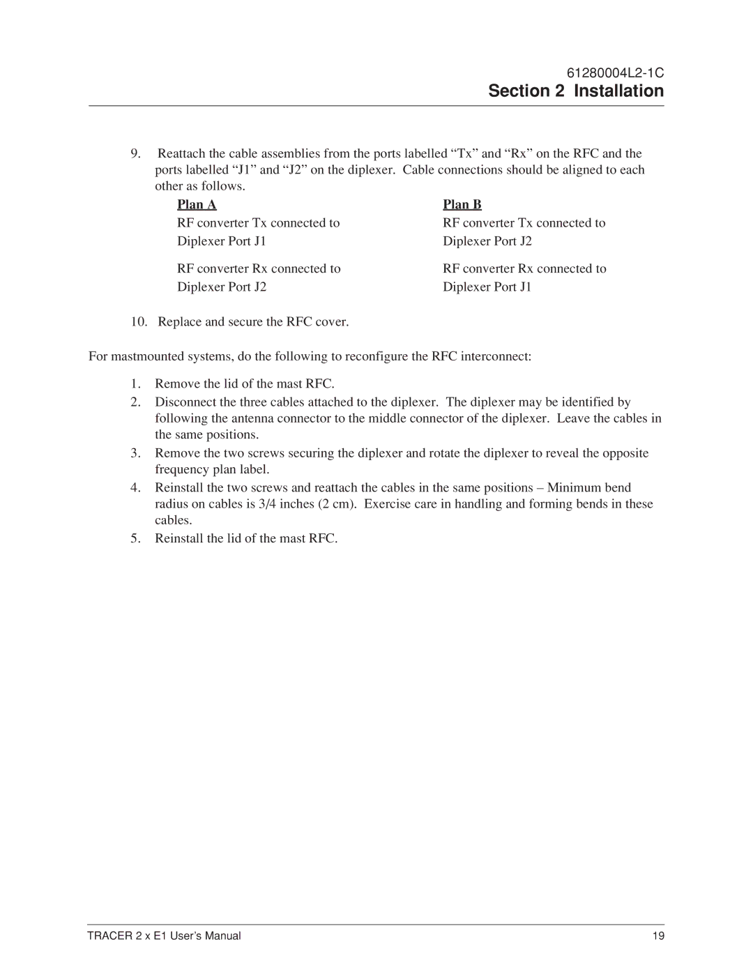 ADTRAN 2 x E1 user manual Plan a Plan B 