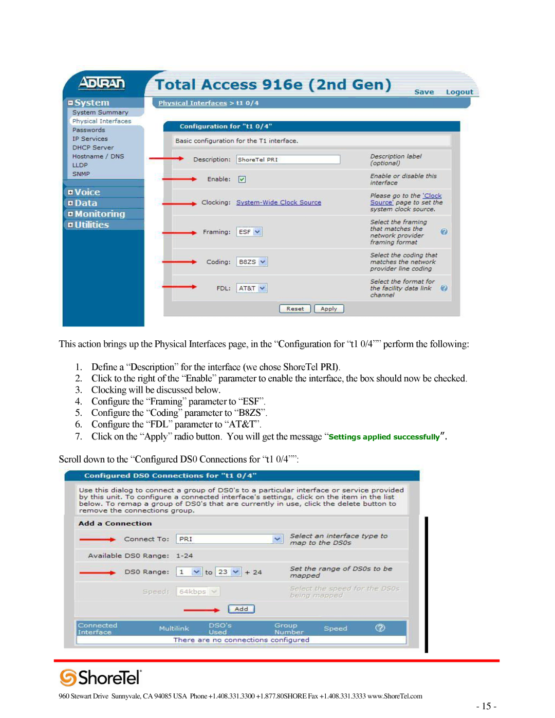 ADTRAN 220T1 manual 