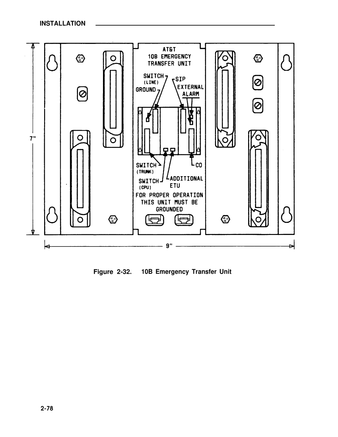 ADTRAN 25 manual B Emergency Transfer Unit 