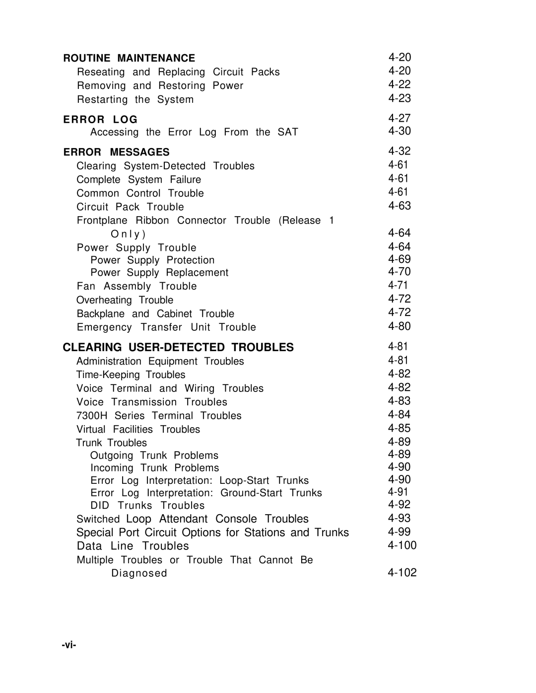 ADTRAN 25 manual Routine Maintenance, Error LOG, Error Messages 