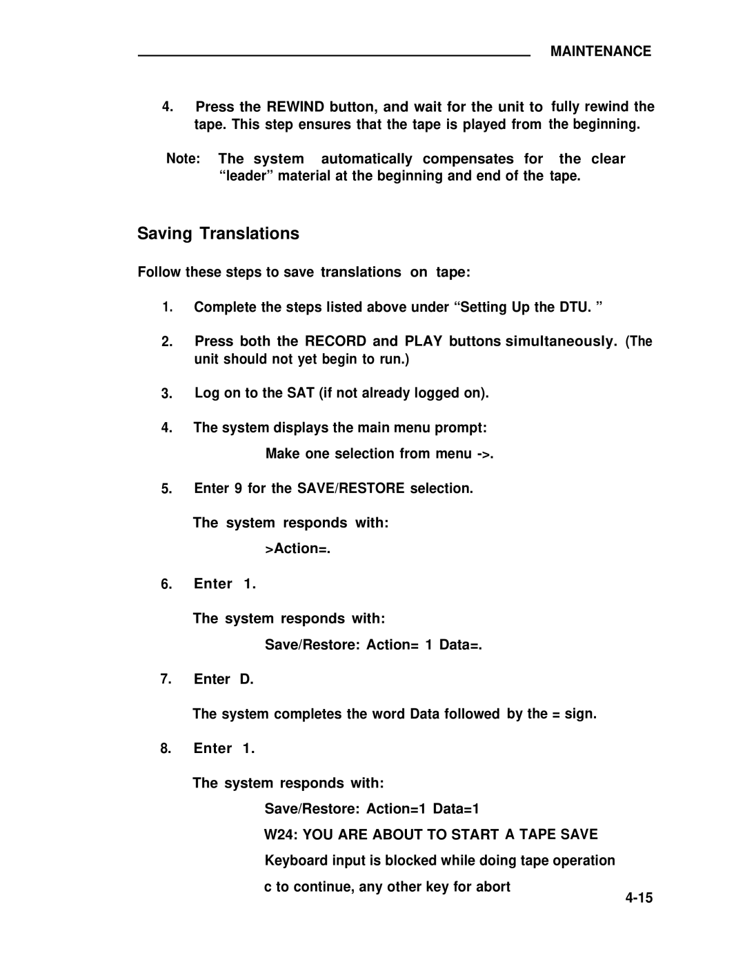 ADTRAN 25 manual Saving Translations 