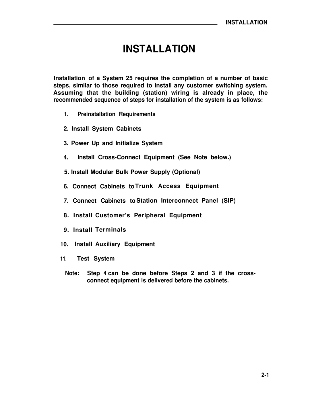 ADTRAN 25 manual Installation 