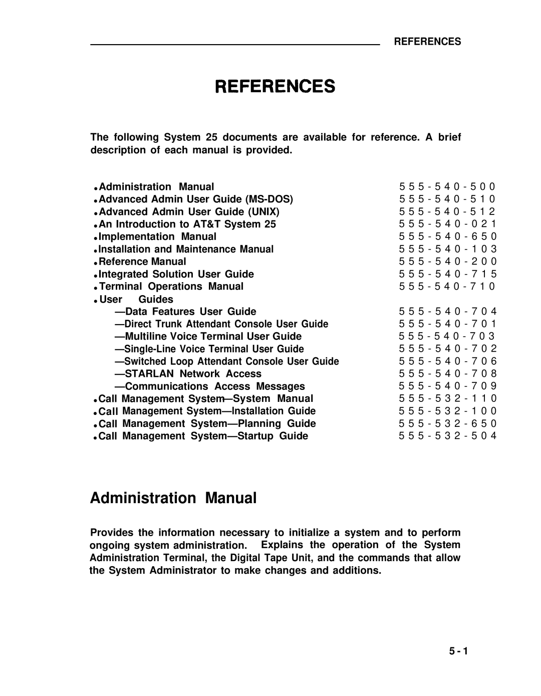 ADTRAN 25 manual Administration Manual, References 