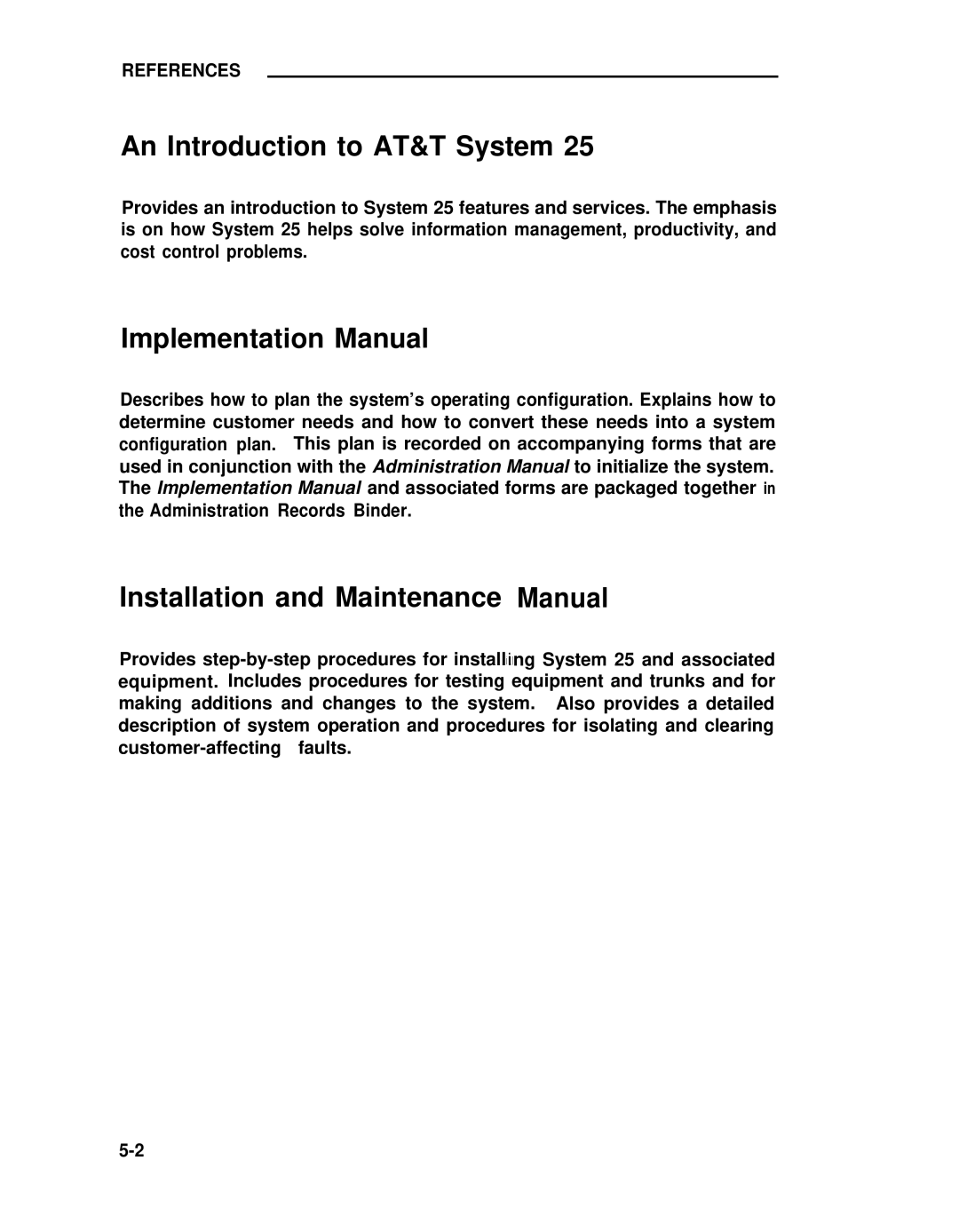 ADTRAN 25 manual An Introduction to AT&T System 