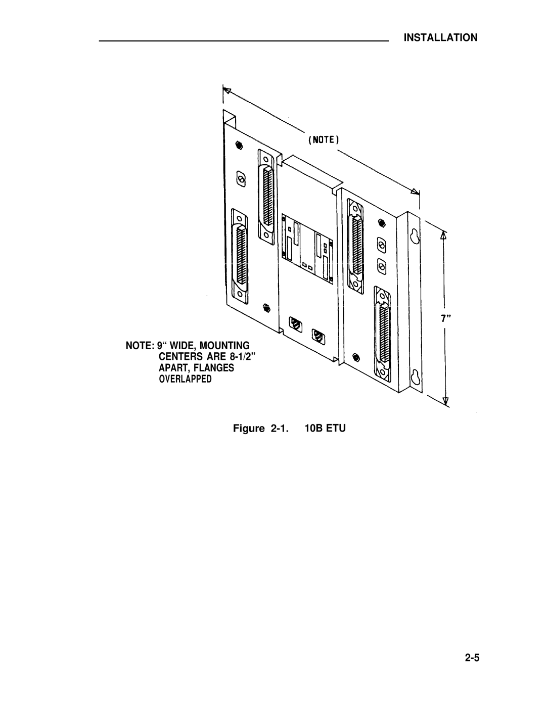 ADTRAN 25 manual Installation Centers are 8-1/2 APART, Flanges Overlapped, B Etu 