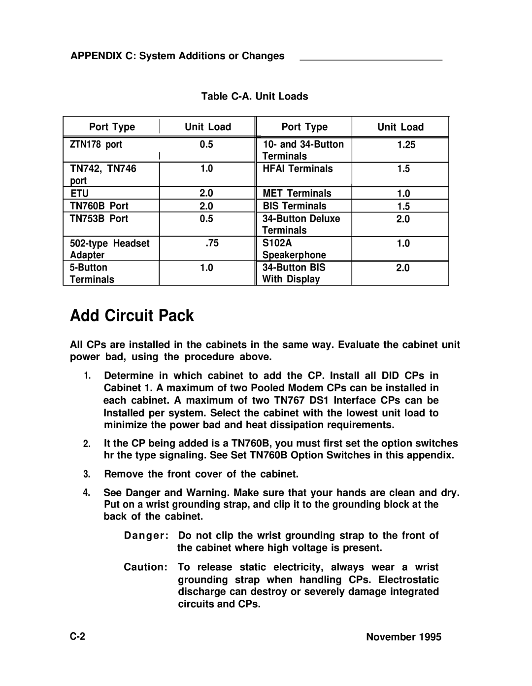 ADTRAN 25 manual Add Circuit Pack 