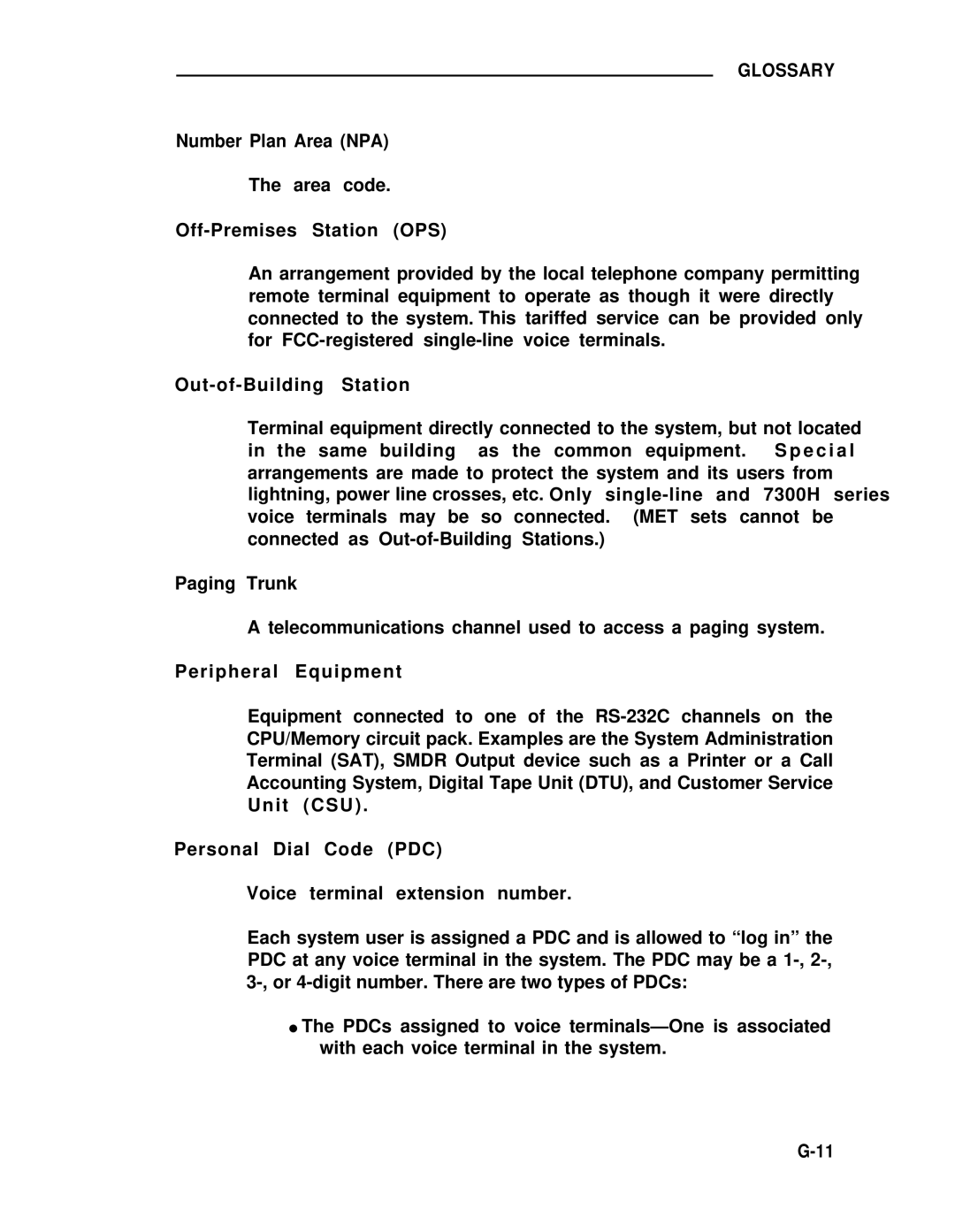 ADTRAN 25 manual Glossary 