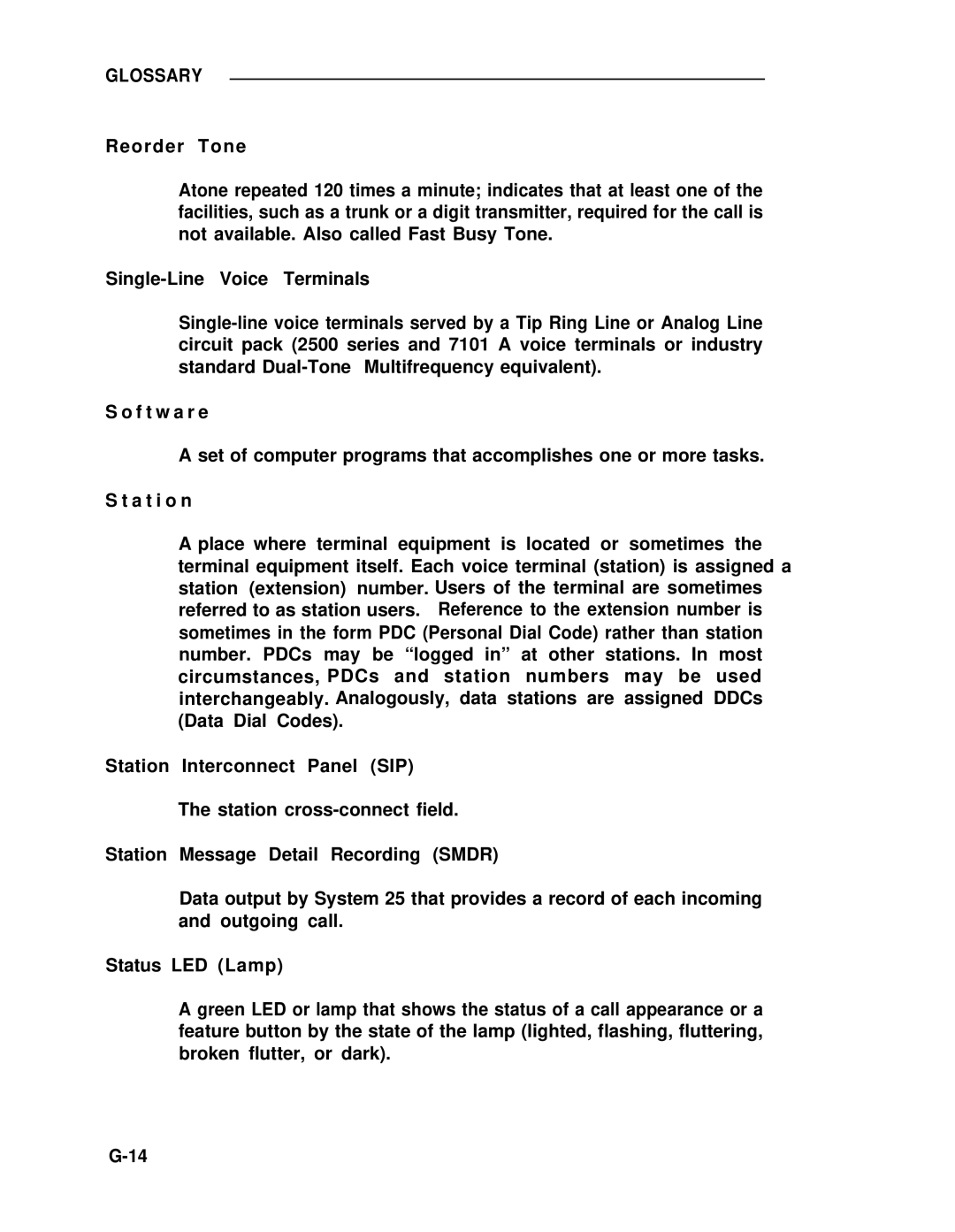 ADTRAN 25 manual Glossary 