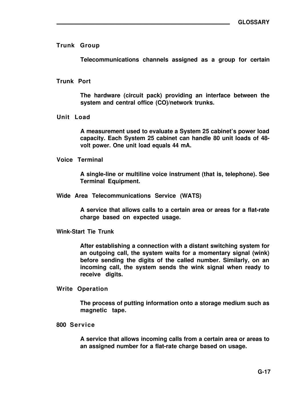 ADTRAN 25 manual Glossary 