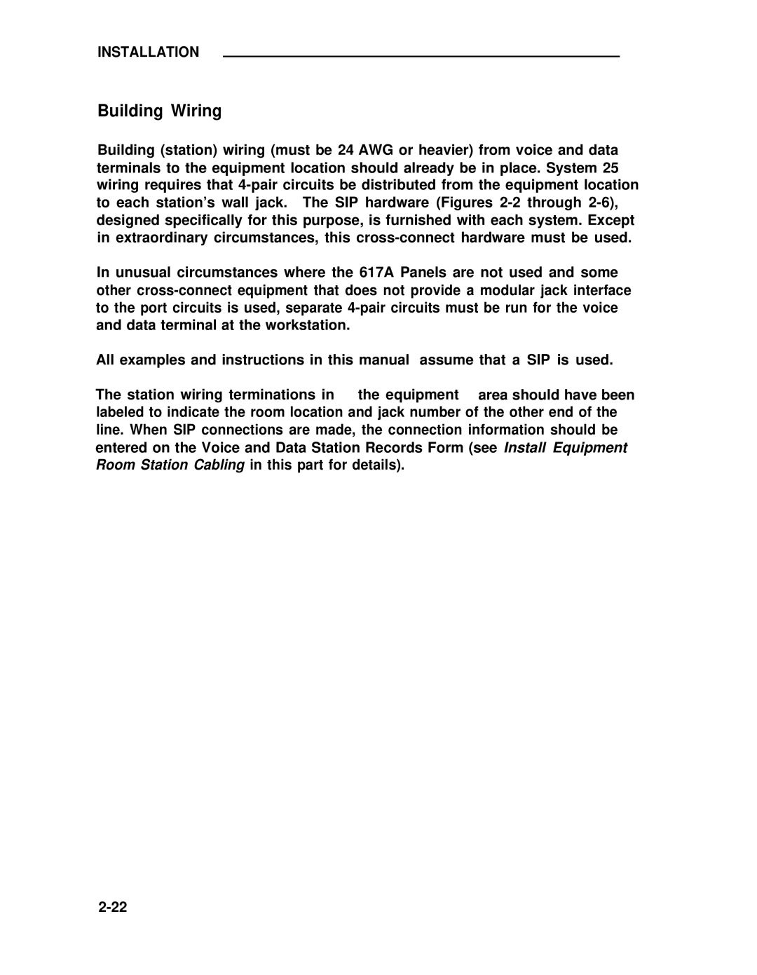 ADTRAN 25 manual Building Wiring 