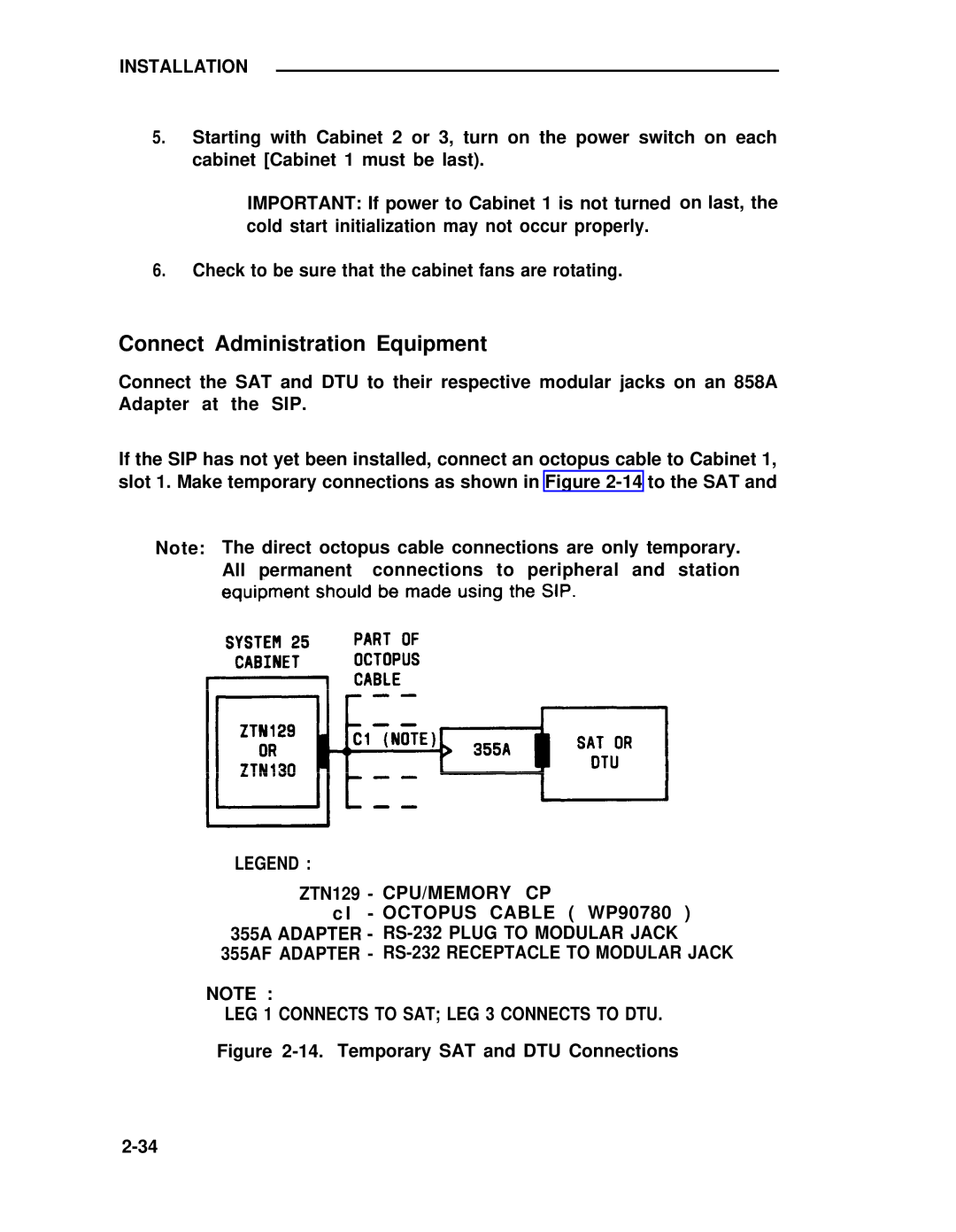 ADTRAN 25 manual Connect Administration Equipment, ZTN129 CPU/MEMORY CP 