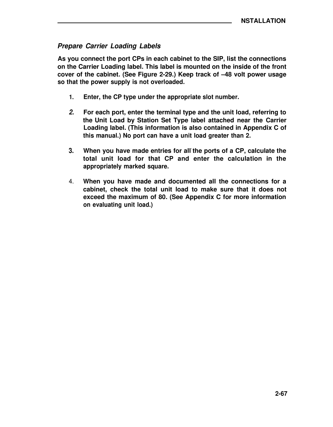 ADTRAN 25 manual Prepare Carrier Loading Labels, Nstallation 