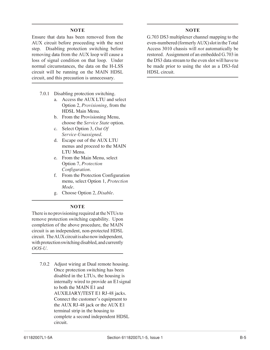 ADTRAN 3060 specifications 61182007L1-5A L1-5, Issue 