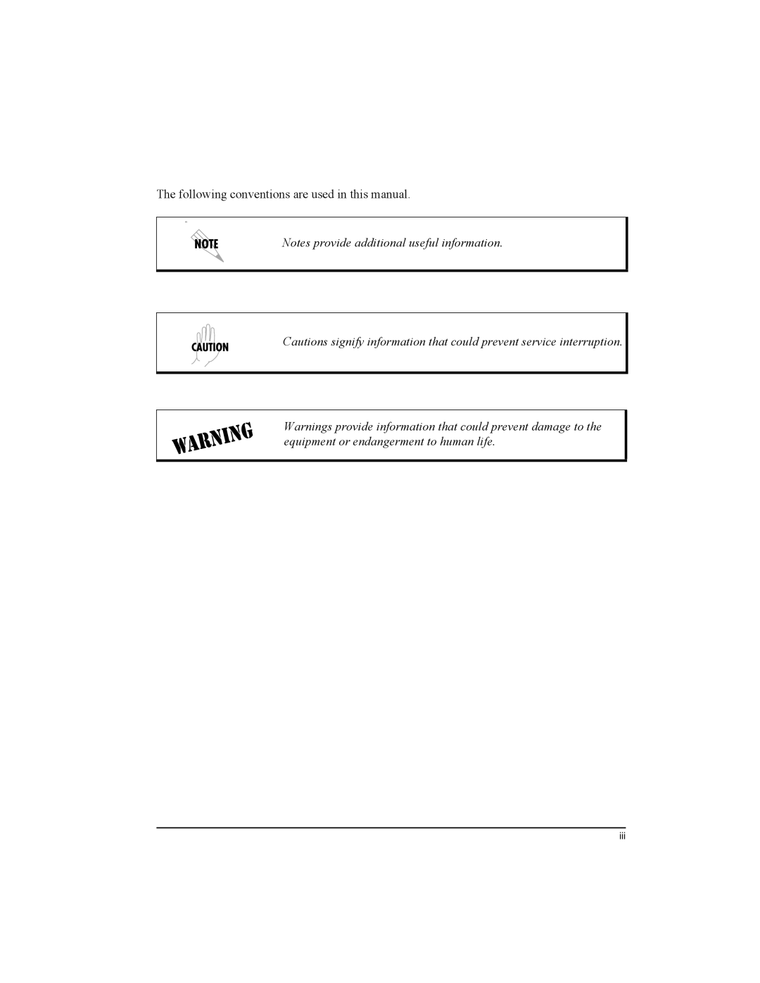 ADTRAN 4202023L3, 4202023L1, 4202023L4, 4202023L2 Following conventions are used in this manual 