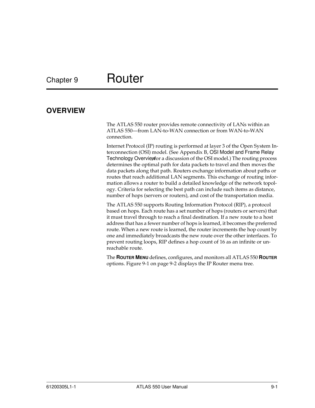 ADTRAN 550 user manual Router, Overview 